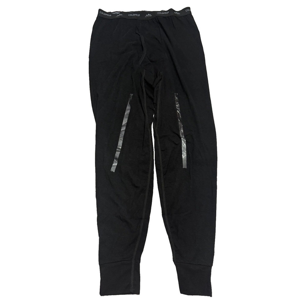 COLDPRUF Mens Black Thermal Base Layer Long John Bottoms Pants Large NWOT